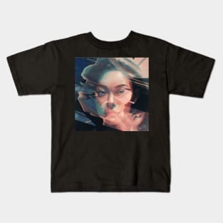 What Room - Glitch Art Portrait Kids T-Shirt